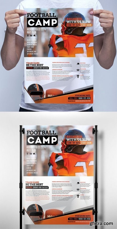 CM - Football Camp Poster Template 1309186