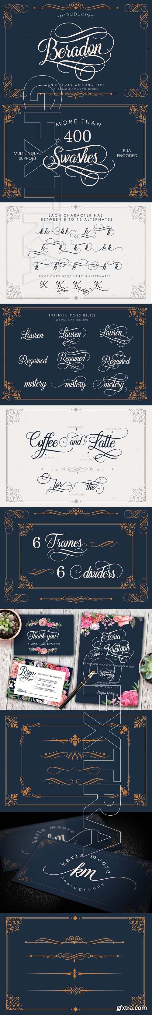 Creativemarket - Beradon Script -Elegant Wedding font 1292678