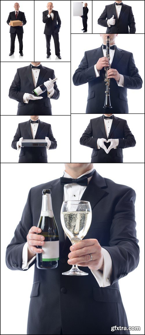 Man in a black suit Waiter 9X JPEG