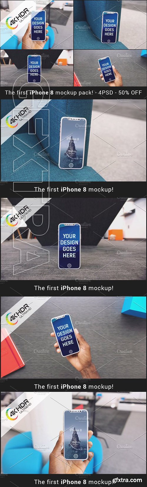 Creativemarket - The First iPhone 8 Mockup Pack 1755486