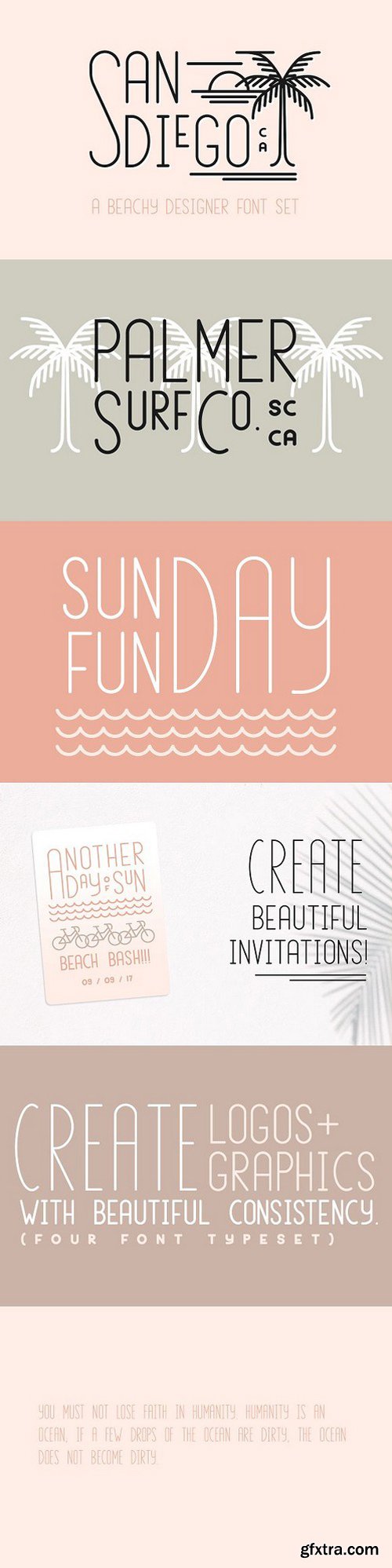 CM - San Diego | Beach Designer Font Set 1664481