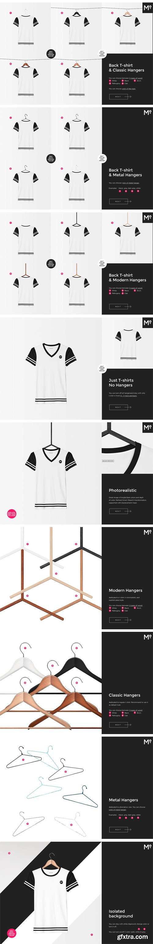 CM - Tight T-shirt & Hangers Mock-ups Set 1724571