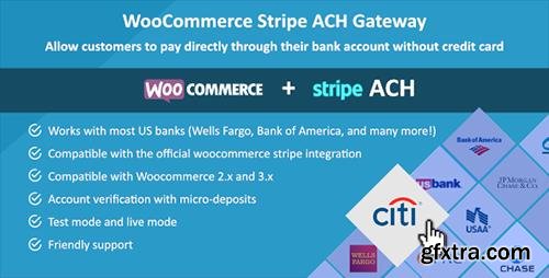 CodeCanyon - Woocommerce Stripe ACH Gateway v1.0.7 - 19743197