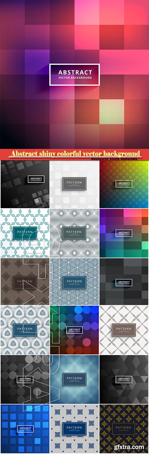 Abstract shiny colorful vector tiles background