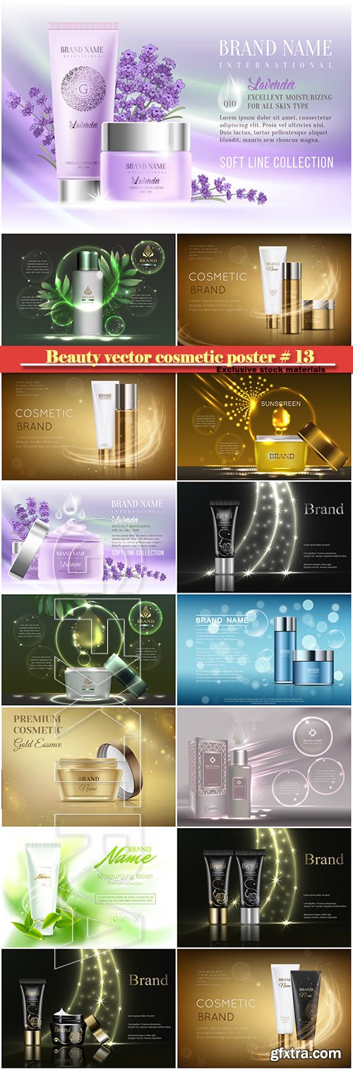 Beauty vector cosmetic product poster # 13