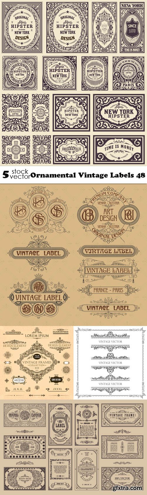 Vectors - Ornamental Vintage Labels 48