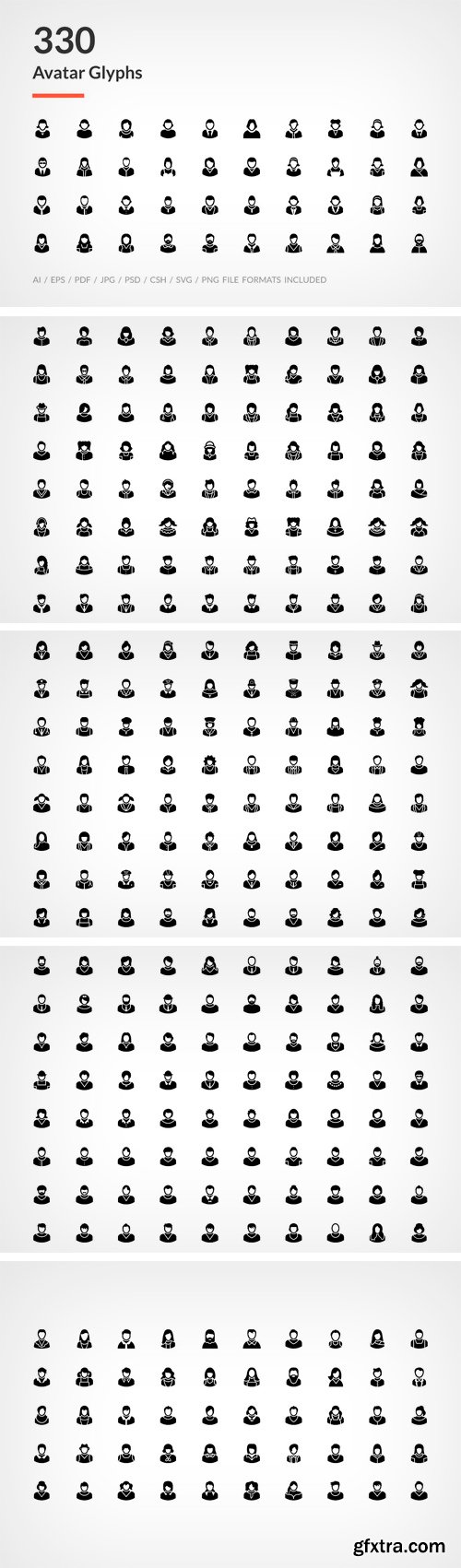 CM - 330 Avatar Glyph Icons 1603830