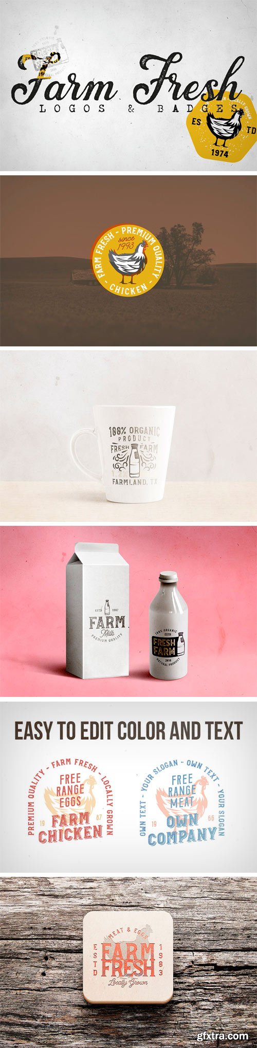 CM - 20 FARM FRESH Logos & Badges 1726175