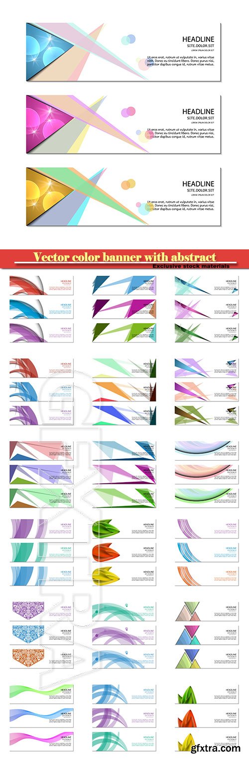 Vector color banner with abstract