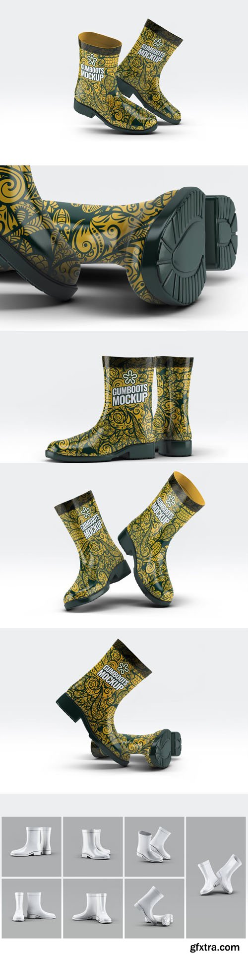 Short Ankle Gumboots Mock-Up