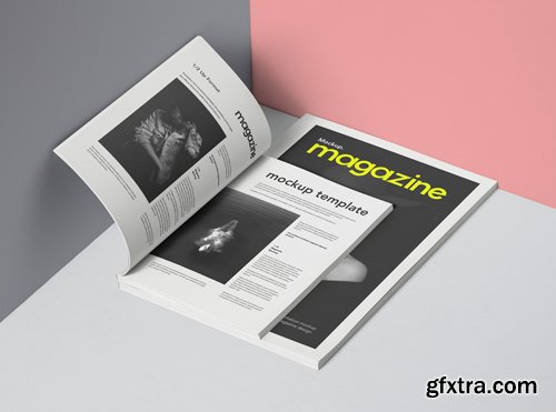 Psd Magazine Mockup 2 Sizes