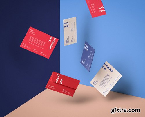 Psd Gravity Cards Mockup Envelope