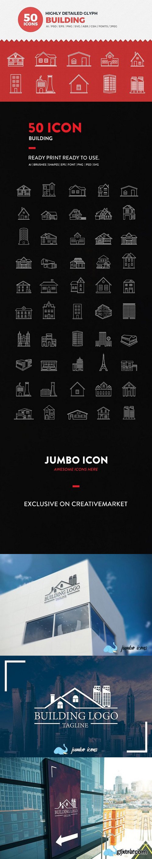 CM - JI-Line Buildings Icons Set 1635588