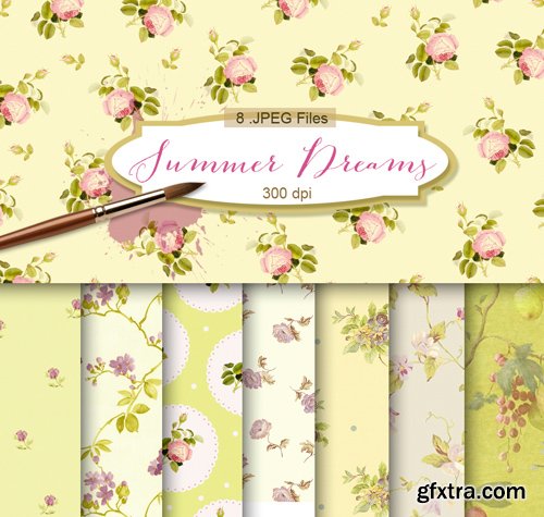 Flower Background Textures - Summer Dreams, part 3