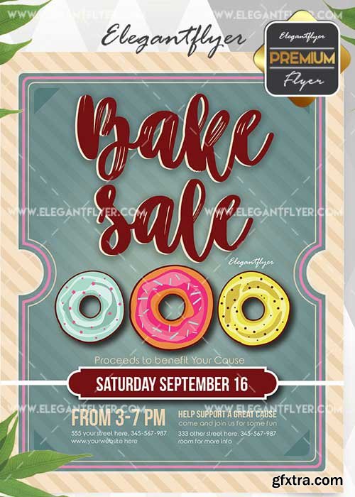 Bake Sale Flyer V16 Invitation Template