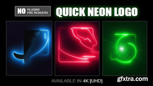 Videohive Quick Neon Logo 19802614