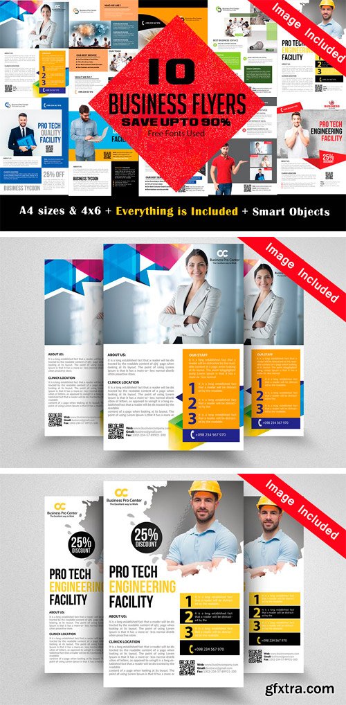 CM - 10 Business Flyer Bundle Vol: 01 1717017