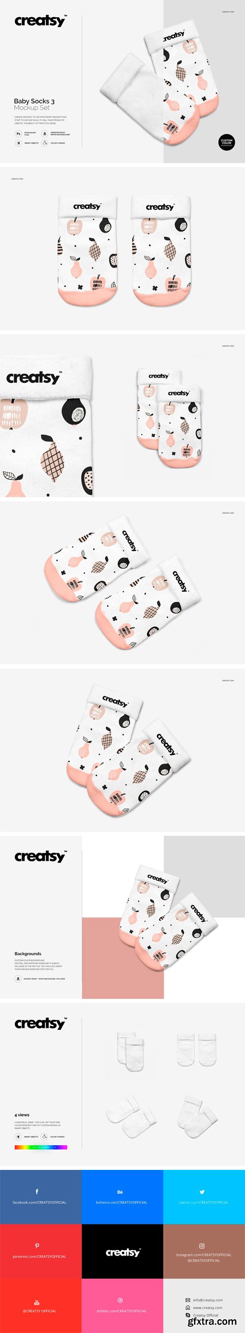 CM - Baby Socks 3 Mockup Set 1709818