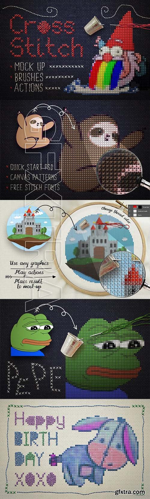 GraphicRiver - Cross Stitch Photoshop Action 20371506