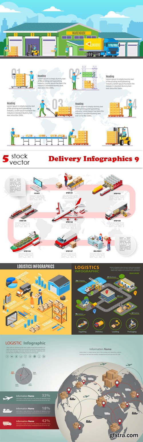 Vectors - Delivery Infographics 9