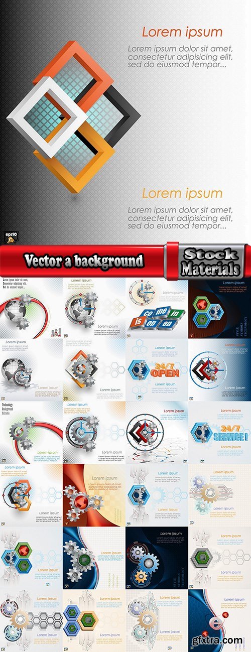 Vector a background picture industrial service template website sample cover 25 Eps