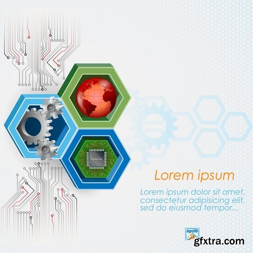 Vector a background picture industrial service template website sample cover 25 Eps