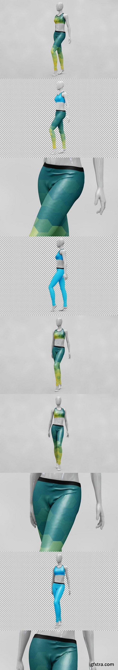 CM - Bundle Female Sport Outfit MockUp 1684517