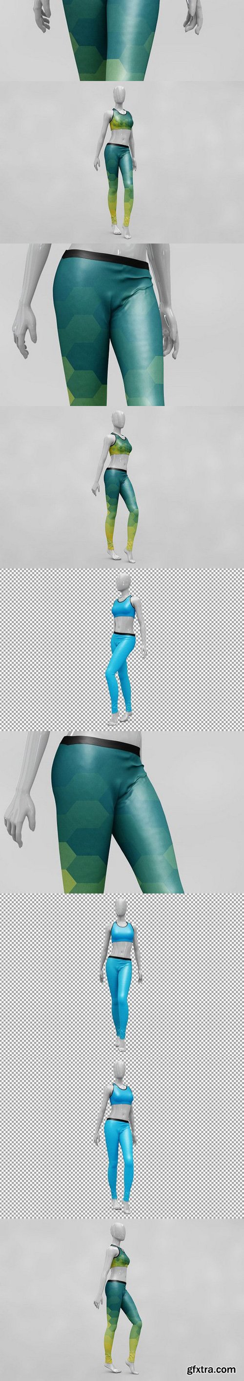 CM - Bundle Female Sport Outfit MockUp 1684517