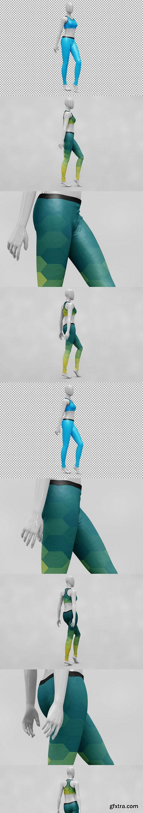 CM - Bundle Female Sport Outfit MockUp 1684517