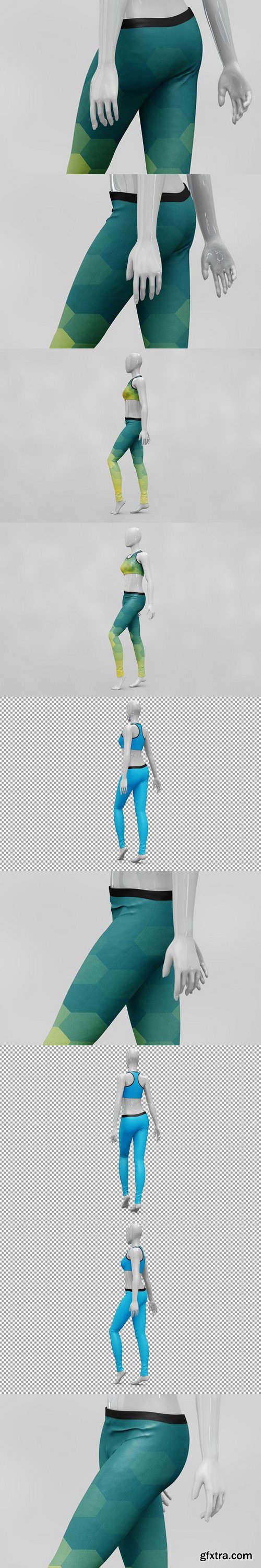 CM - Bundle Female Sport Outfit MockUp 1684517