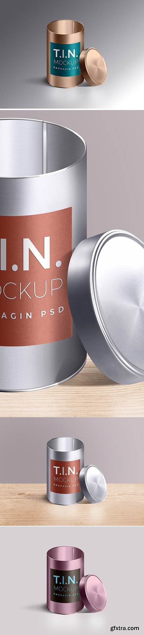 PSD Mock-Up - Tin Container Packaging 3