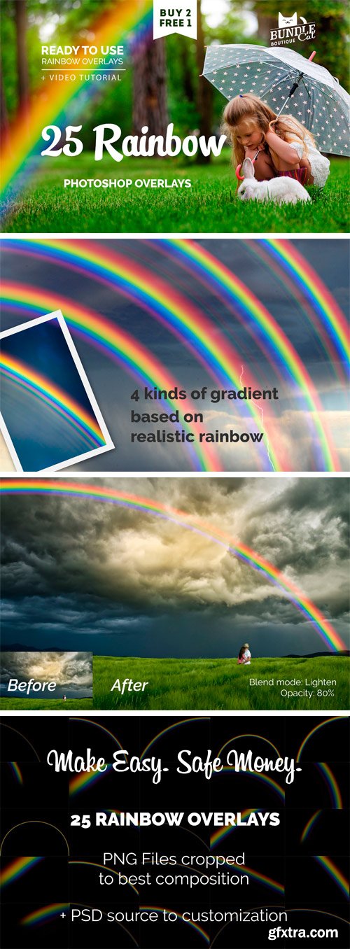 CM - 25 Rainbow Photo Overlays 1724073