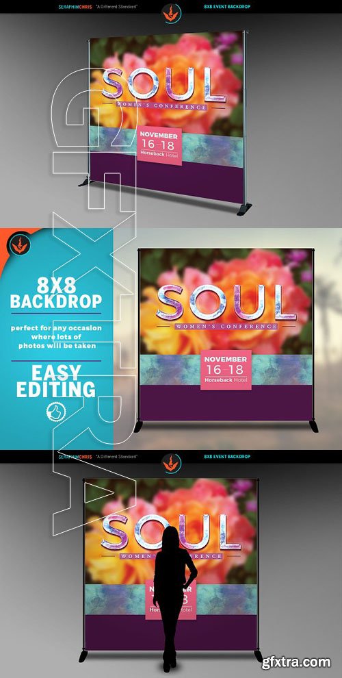 Creativemarket - Soul Floral 8x8 Event Backdrop 1767014