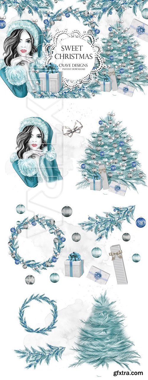 Creativemarket - Sweet Christmas Clip Art 1766951