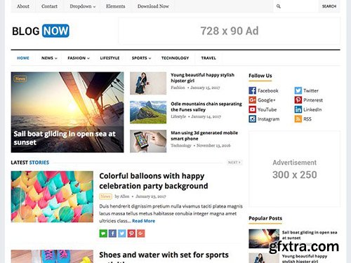 BlogNow v1.3 - WordPress Blog Theme - CM 1208580