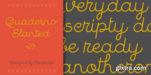 Quaderno Slanted Font Family - 17 Fonts $99