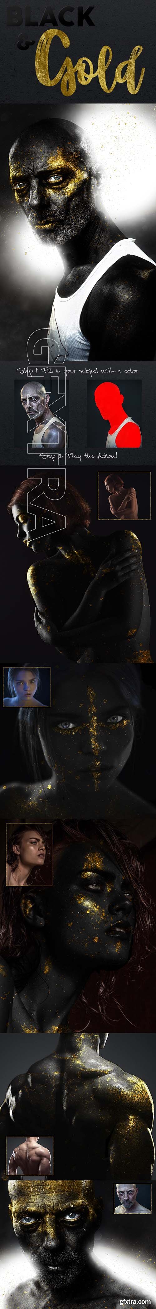 GraphicRiver - Black &amp; Gold Photoshop Action 20414853