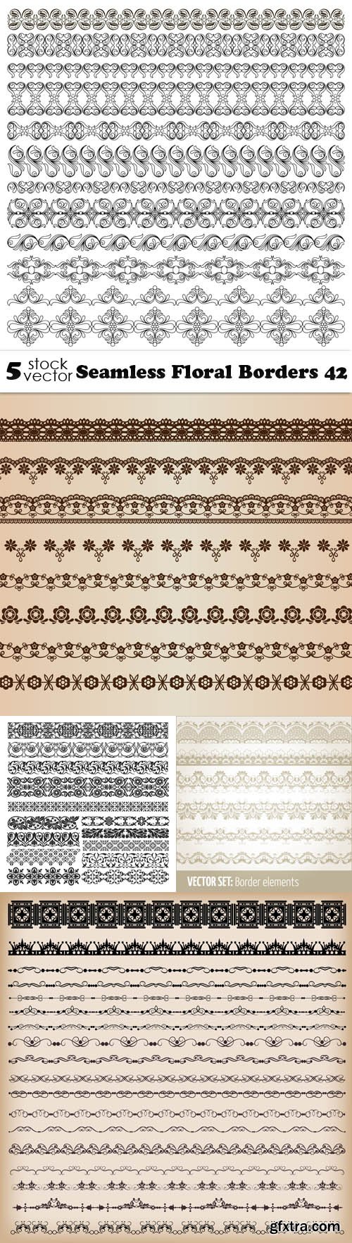 Vectors - Seamless Floral Borders 42