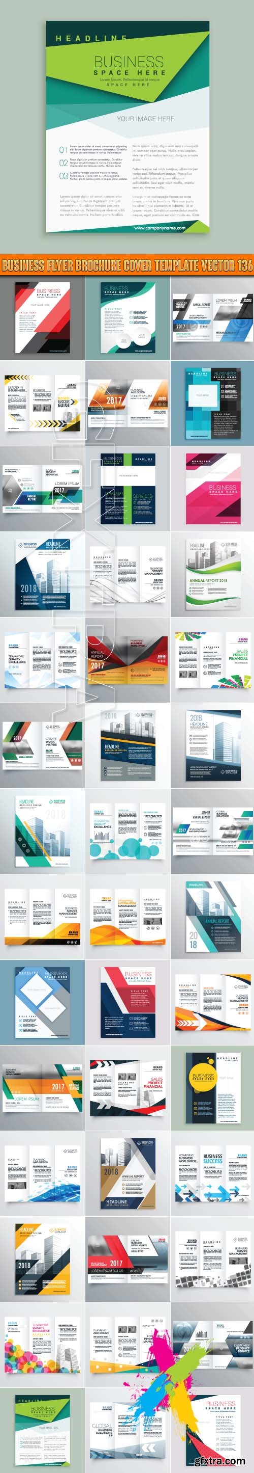 Business flyer brochure cover template vector 136