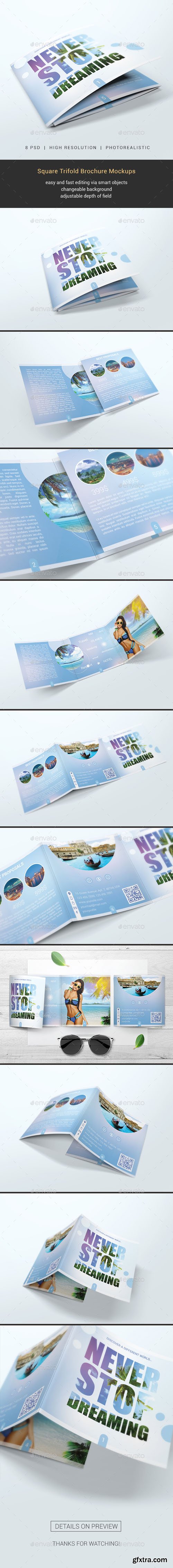 GR - Square Trifold Brochure Mockups 20488792