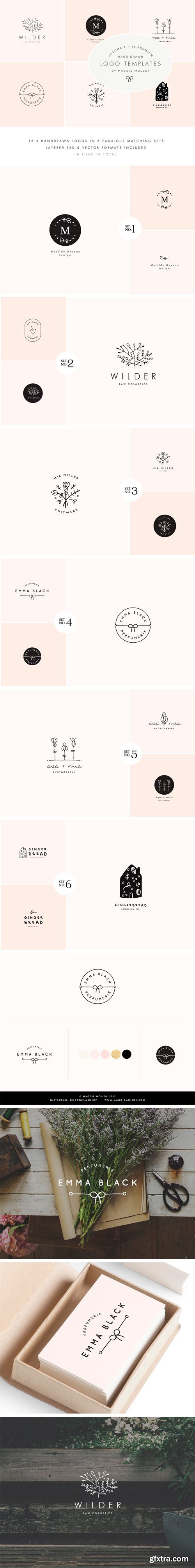 CM - Feminine Premade Logo Bundle Vol. 1 1741021