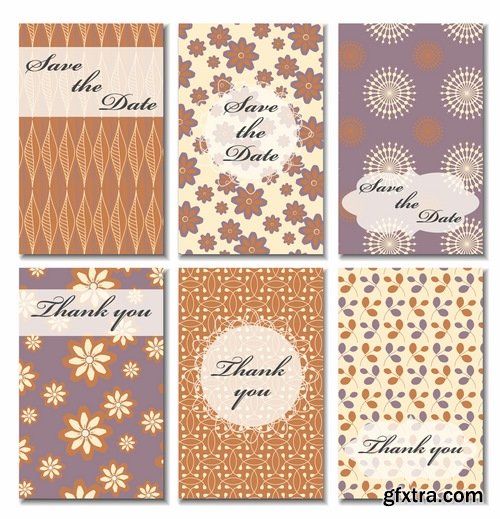 Template invitation card flyer banner brocade cover 25 EPS