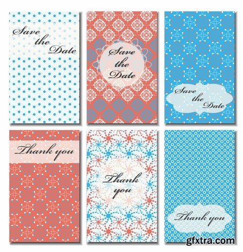 Template invitation card flyer banner brocade cover 25 EPS