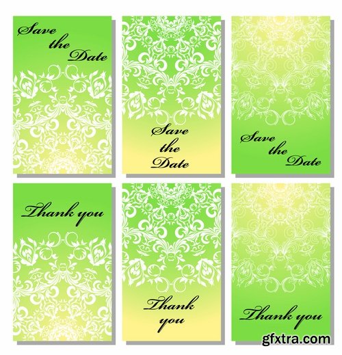 Template invitation card flyer banner brocade cover 25 EPS