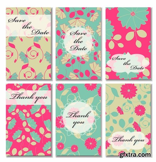 Template invitation card flyer banner brocade cover 25 EPS