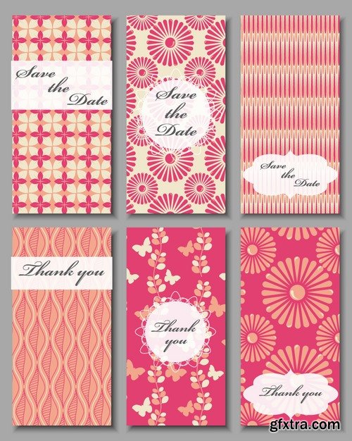 Template invitation card flyer banner brocade cover 25 EPS