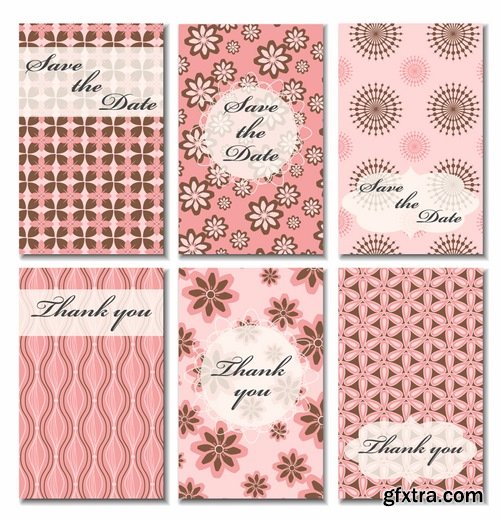 Template invitation card flyer banner brocade cover 25 EPS