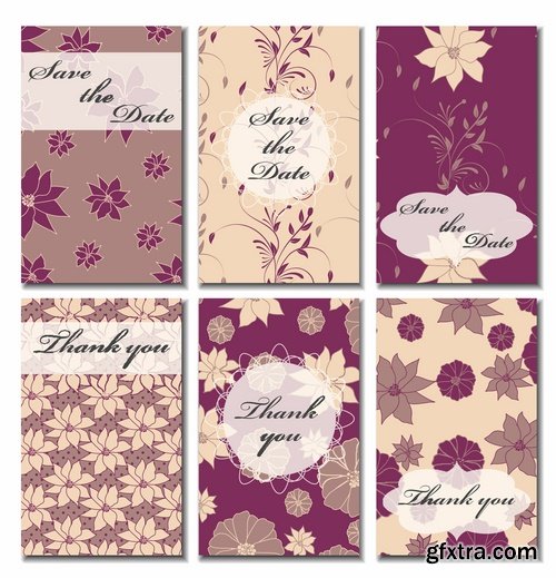 Template invitation card flyer banner brocade cover 25 EPS