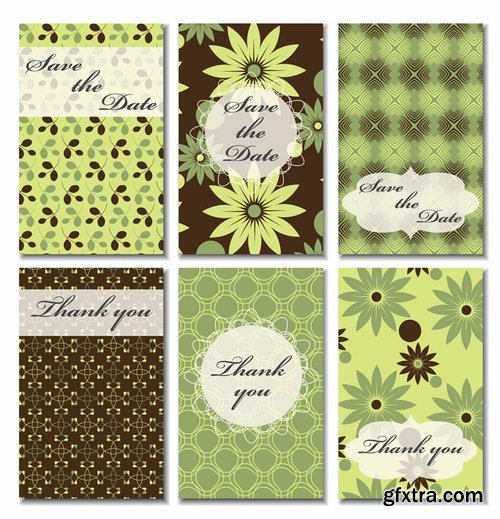 Template invitation card flyer banner brocade cover 25 EPS