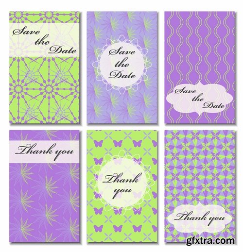 Template invitation card flyer banner brocade cover 25 EPS